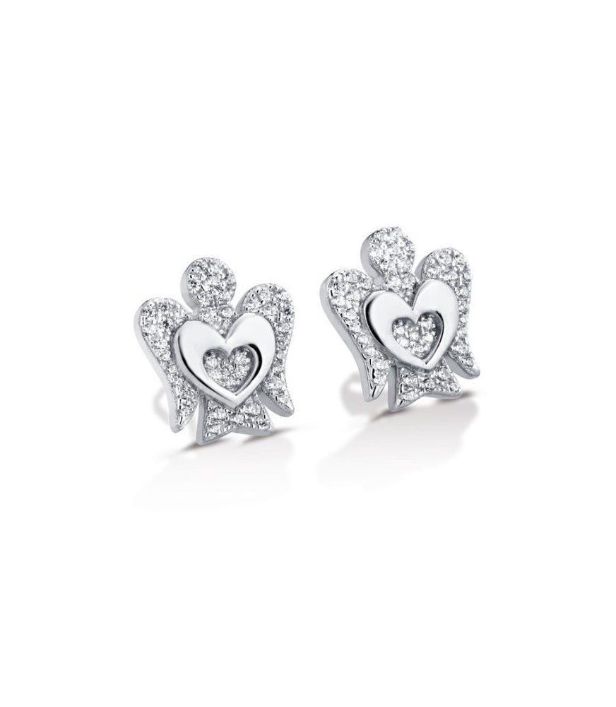 Orecchini Donna Roberto Giannotti Argento 925 Angelo Zirconi Cuori GIA332B